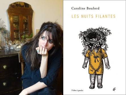 Image représentant Caroline Boulord et la couverture de son roman "Les nuits filantes"